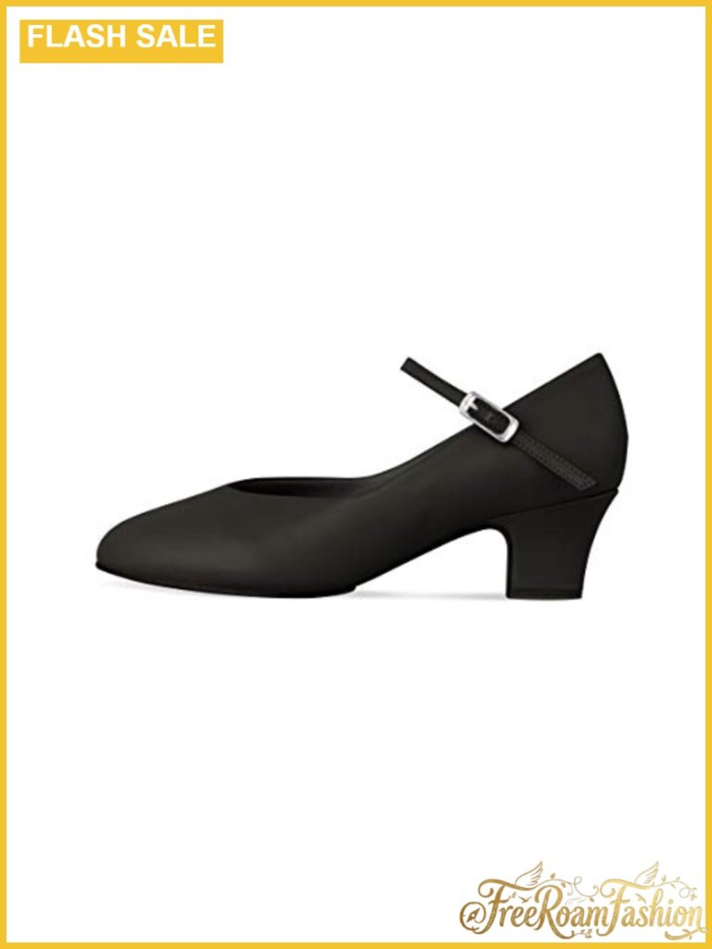 Synthetic Leather Dance Character Shoe 1.5in Heel Cushioned